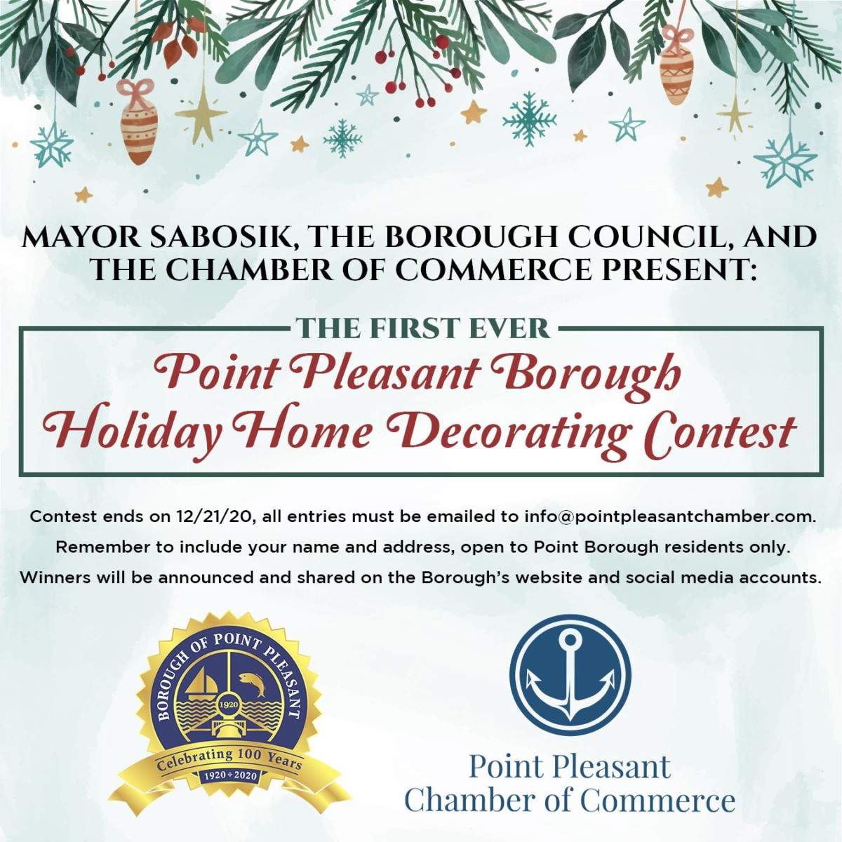 Holiday Home Decorating Contest Borough of Point Pleasant